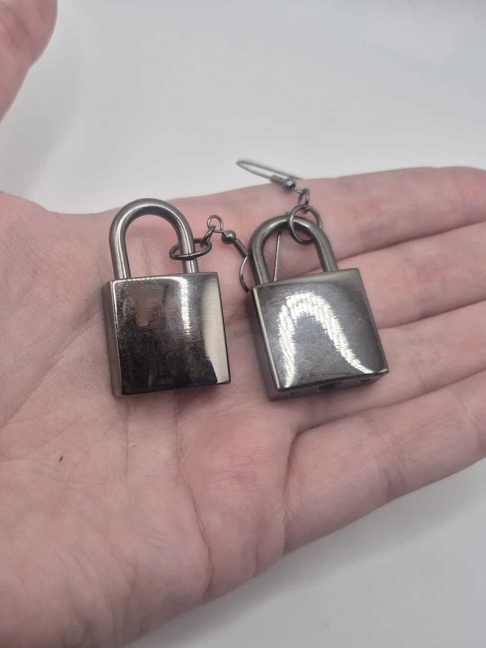 Real Padlock Earrings (2 Pairs)